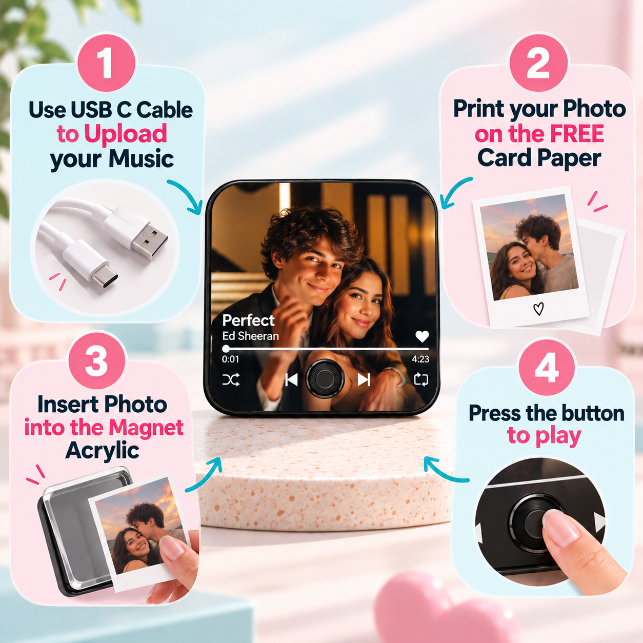 Music Player Fridge Magnet (Customisable & DIY)