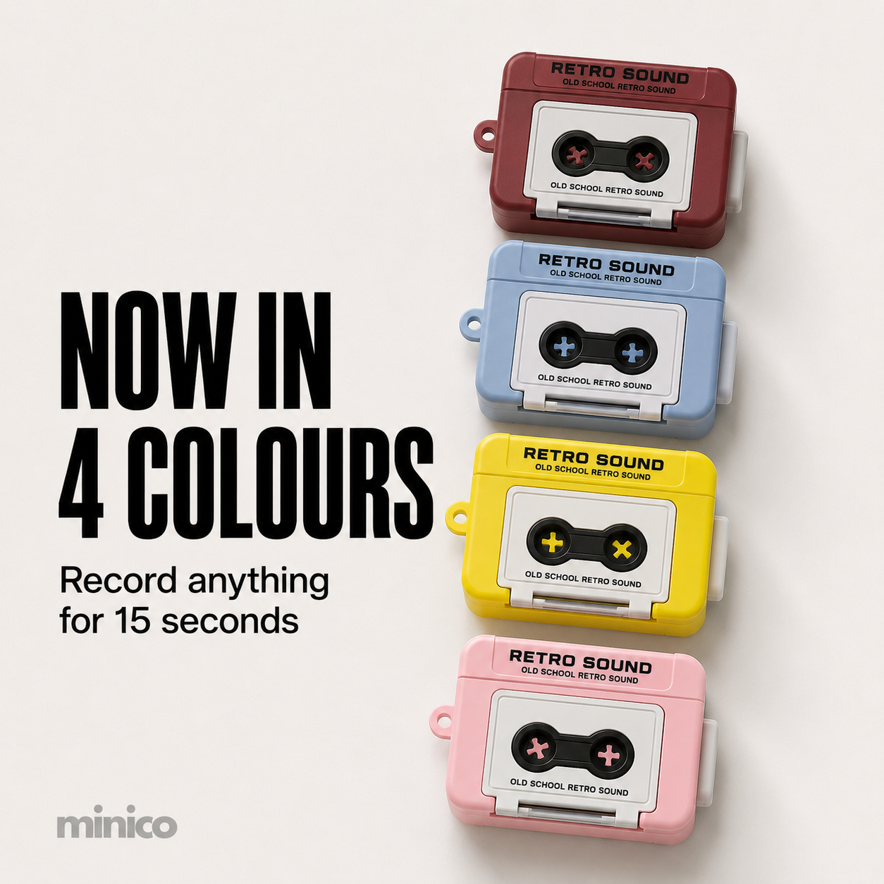 Mini Keychain Audio Recorder | Retro Design