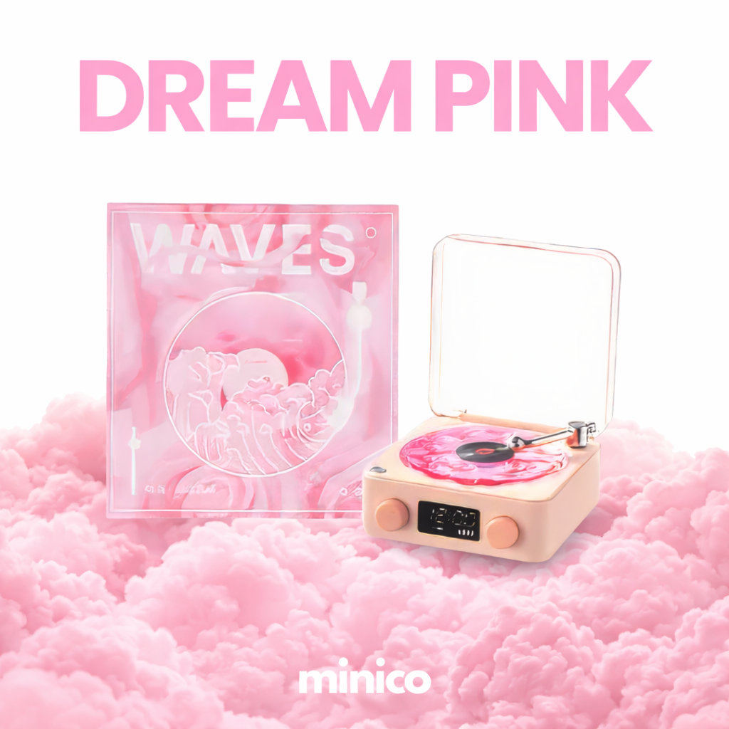 Aqua Vinyl Retro Style Speaker