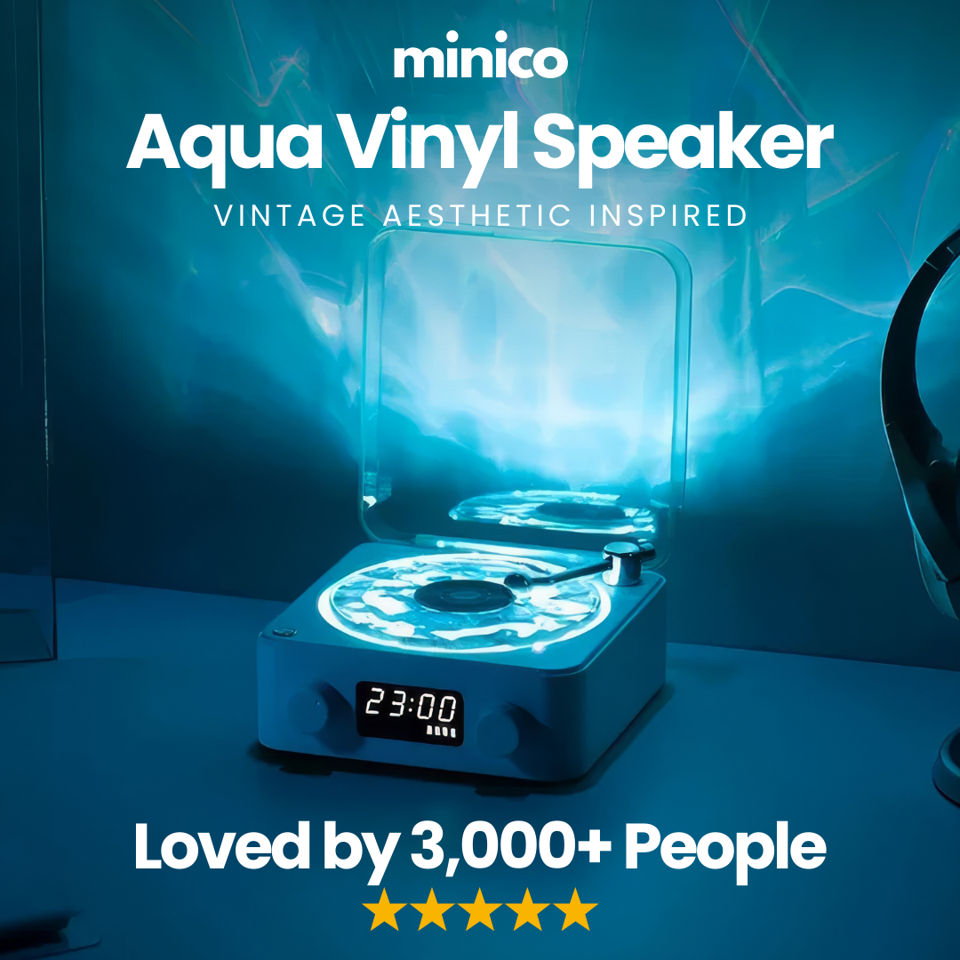 Aqua Vinyl Retro Style Speaker